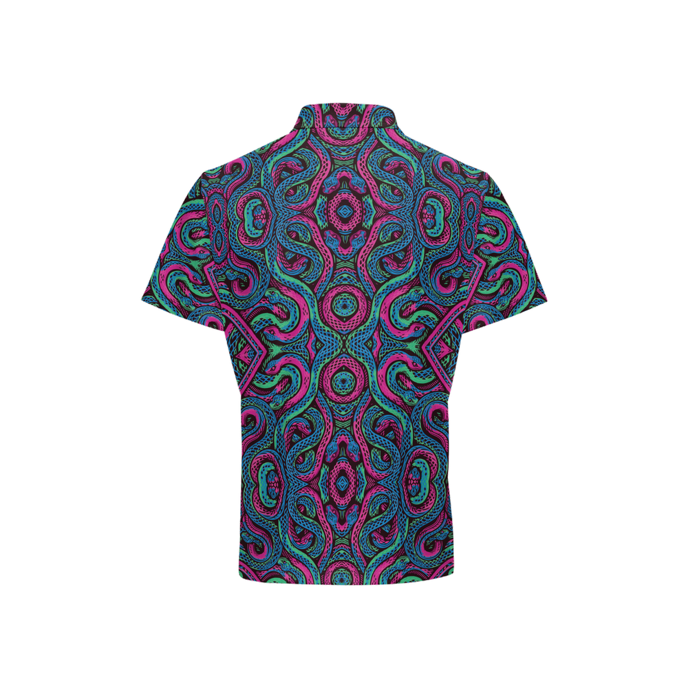 Men's Classic Fit Short-Sleeve Polo Shirt - DISCO SNAKES