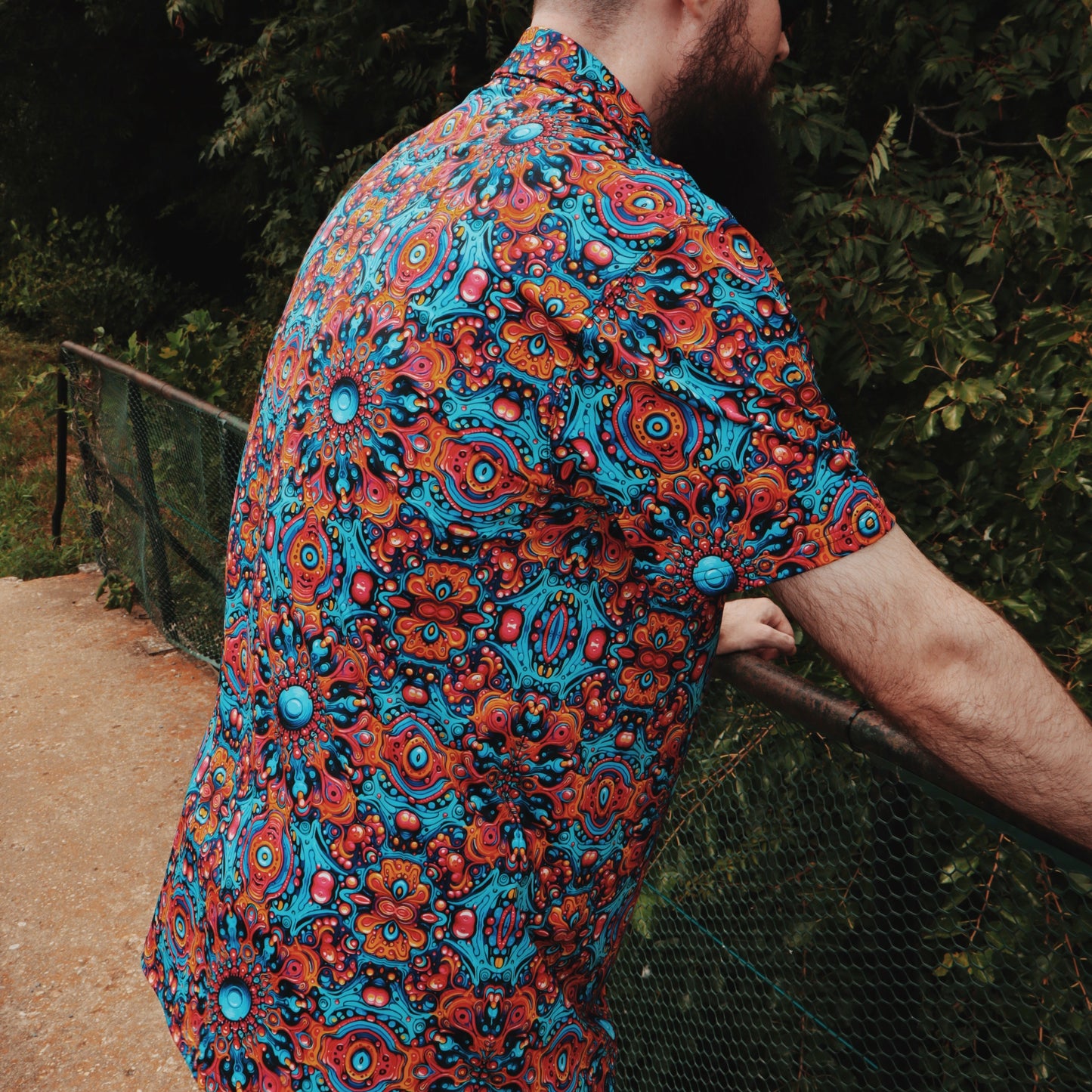 Men's Classic Fit Short-Sleeve Polo Shirt - CITRUS FLOWERS