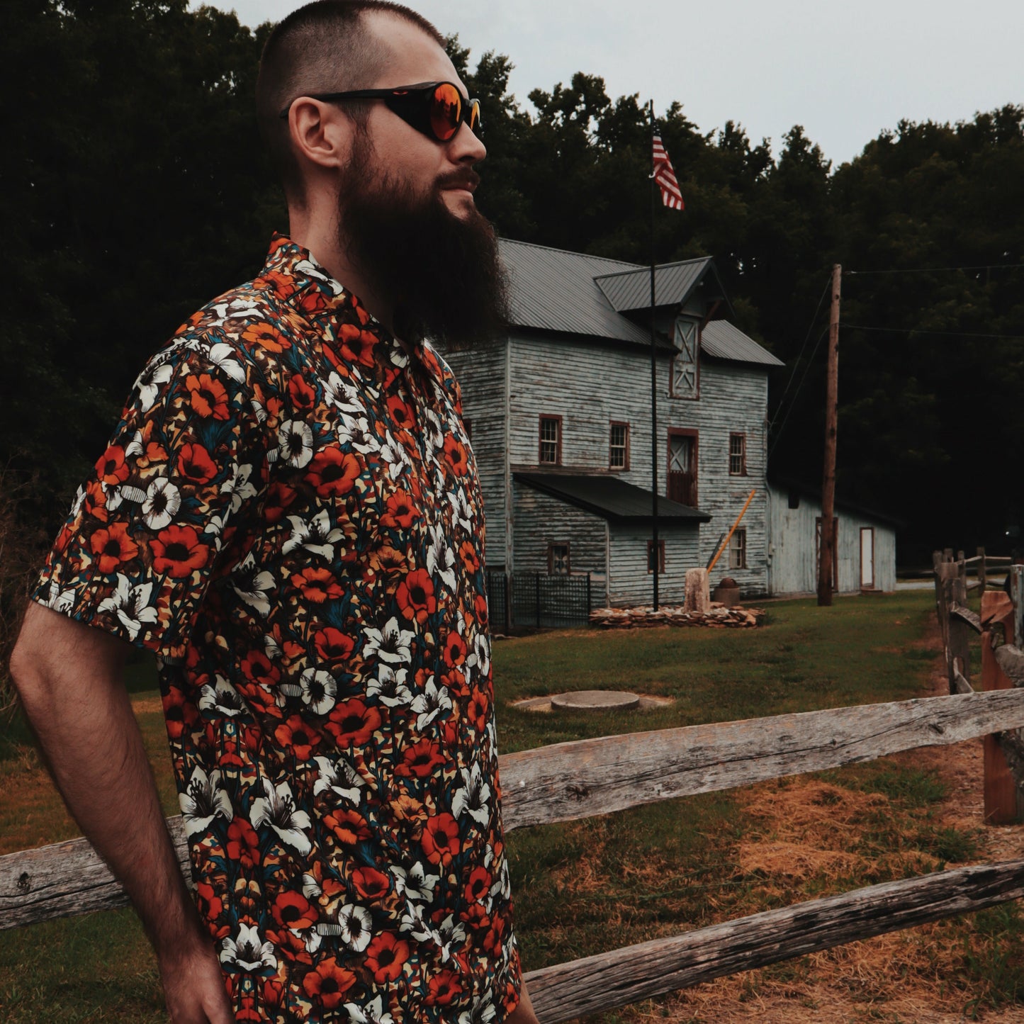 Men's Classic Fit Short-Sleeve Polo Shirt - DESERT FLOWERS