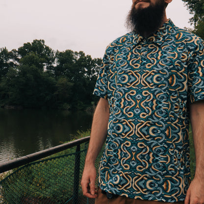 Men's Classic Fit Short-Sleeve Polo Shirt - KNOTTY SNAKES