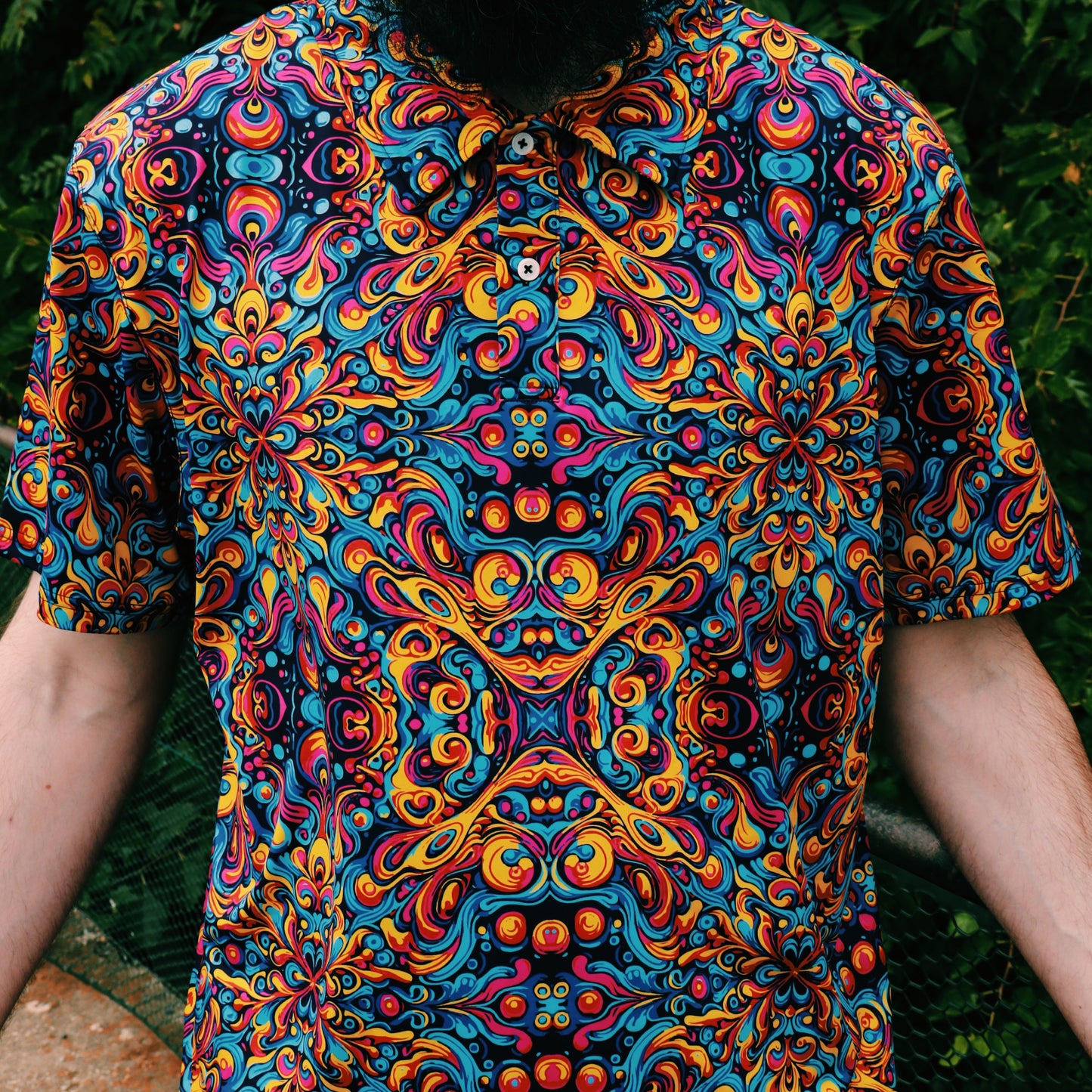Men's Classic Fit Short-Sleeve Polo Shirt - MYSTIC CROSSROADS
