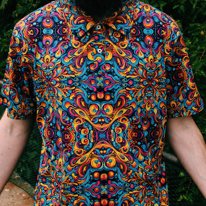 Men's Classic Fit Short-Sleeve Polo Shirt - MYSTIC CROSSROADS