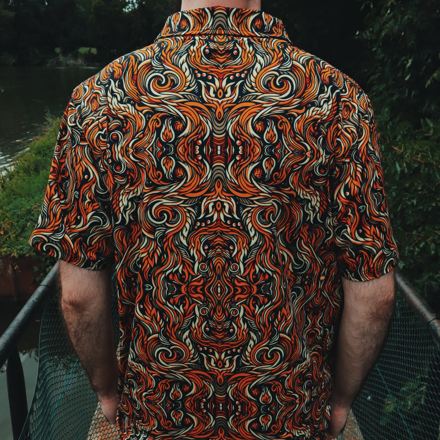 Men's Classic Fit Short-Sleeve Polo Shirt - SACRED FIRE