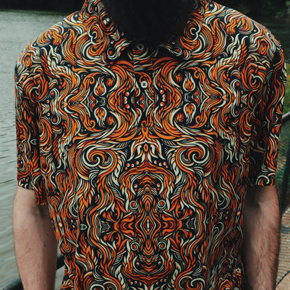 Men's Classic Fit Short-Sleeve Polo Shirt - SACRED FIRE