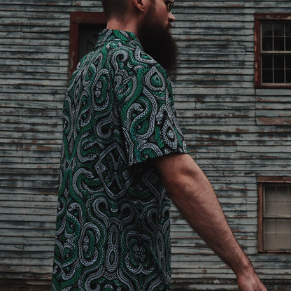 Men's Classic Fit Short-Sleeve Polo Shirt - SLITHERIN SNAKES