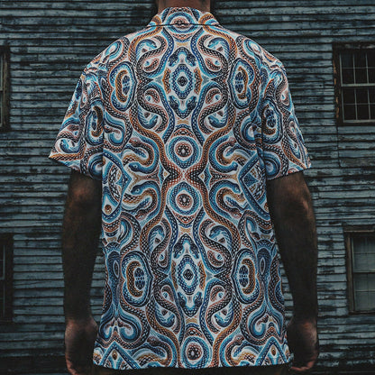 Men's Classic Fit Short-Sleeve Polo Shirt - SUMMER SNAKES