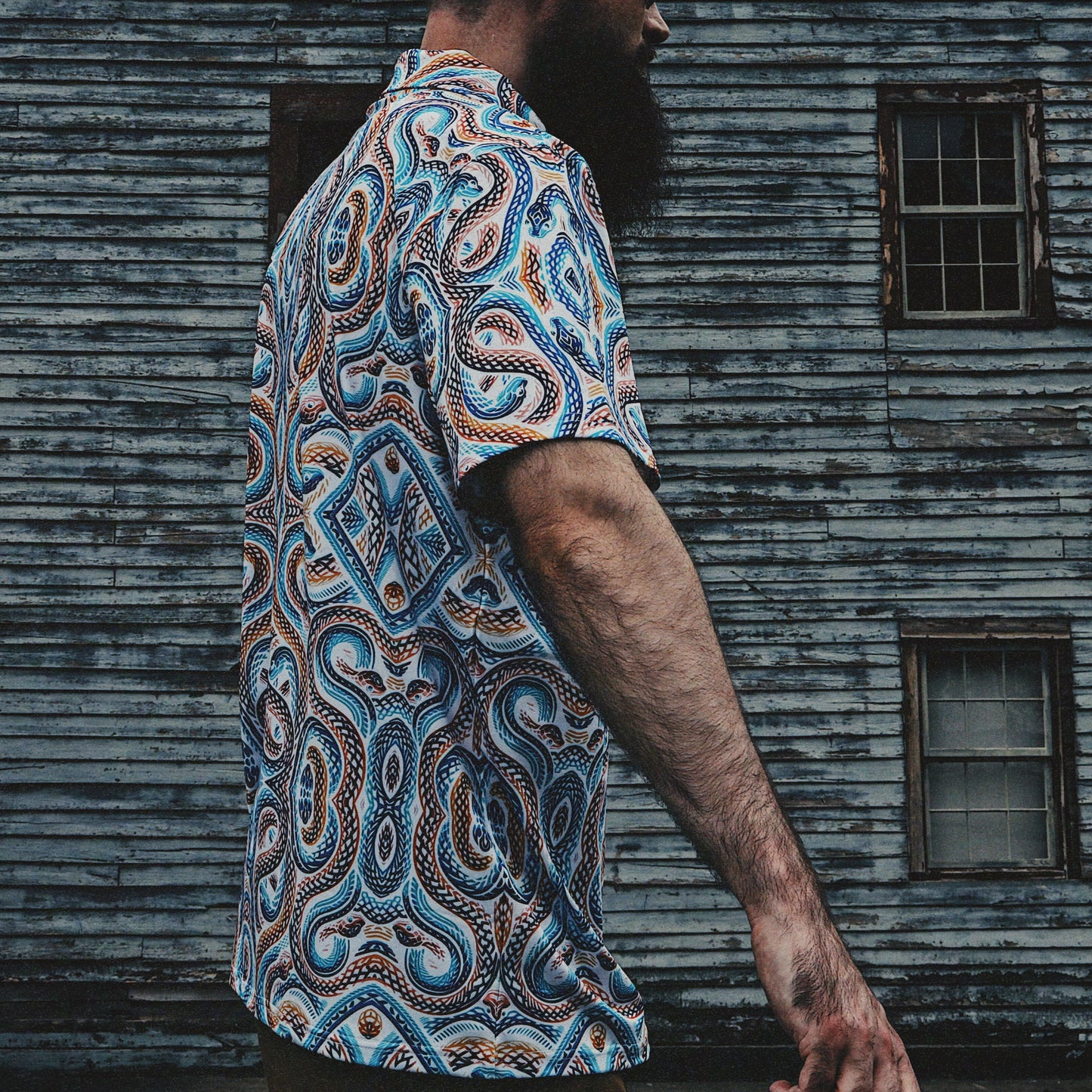 Men's Classic Fit Short-Sleeve Polo Shirt - SUMMER SNAKES