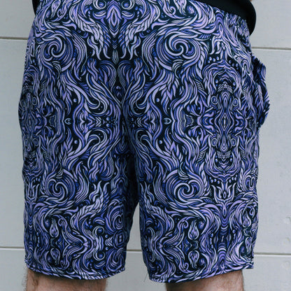 Unisex Mesh Shorts - PURP FIRE