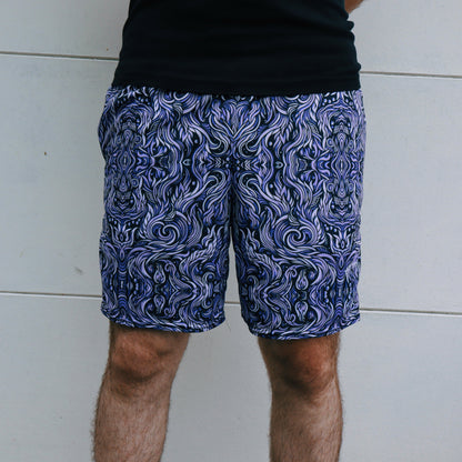 Unisex Mesh Shorts - PURP FIRE