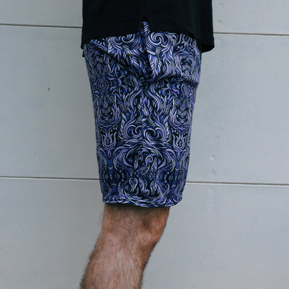 Unisex Mesh Shorts - PURP FIRE