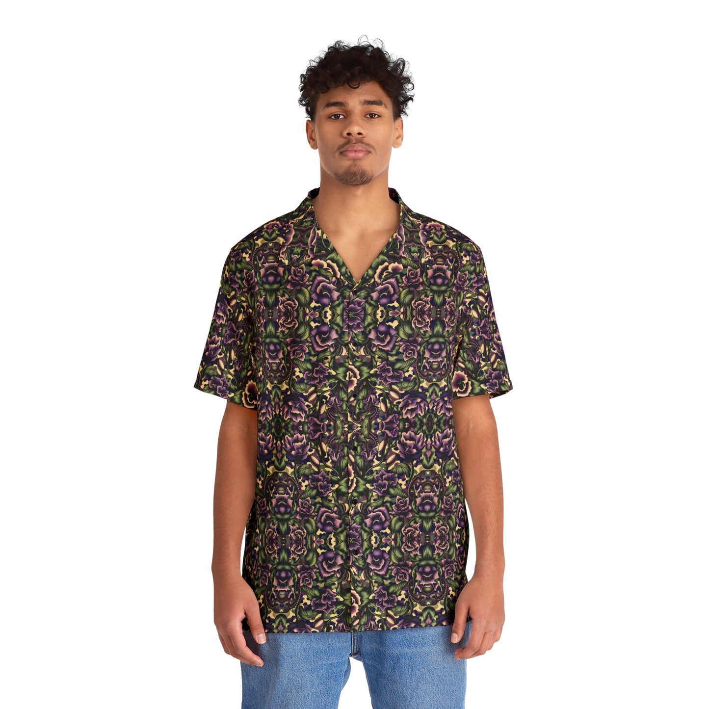 Men's Hawaiian Shirt - Lilac Complex