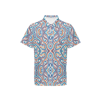 Men's Classic Fit Short-Sleeve Polo Shirt - SUMMER SNAKES