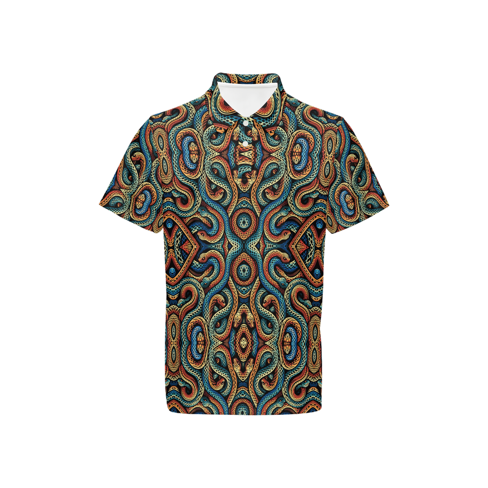 Men's Classic Fit Short-Sleeve Polo Shirt - TEMPLE SNAKES