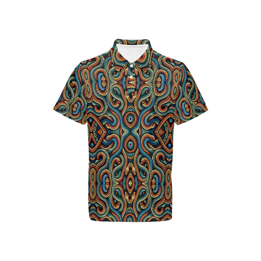 Men's Classic Fit Short-Sleeve Polo Shirt - TEMPLE SNAKES