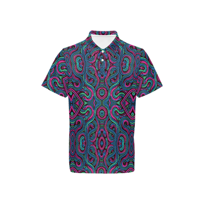 Men's Classic Fit Short-Sleeve Polo Shirt - DISCO SNAKES