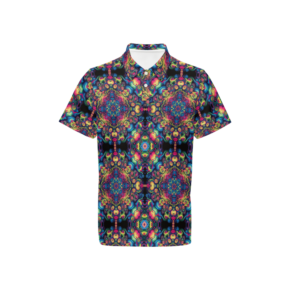 Men's Classic Fit Short-Sleeve Polo Shirt - OBSIDIAN PRISM