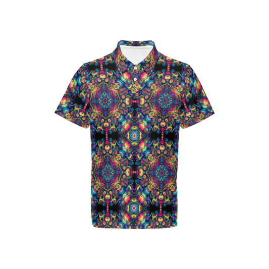 Men's Classic Fit Short-Sleeve Polo Shirt - OBSIDIAN PRISM