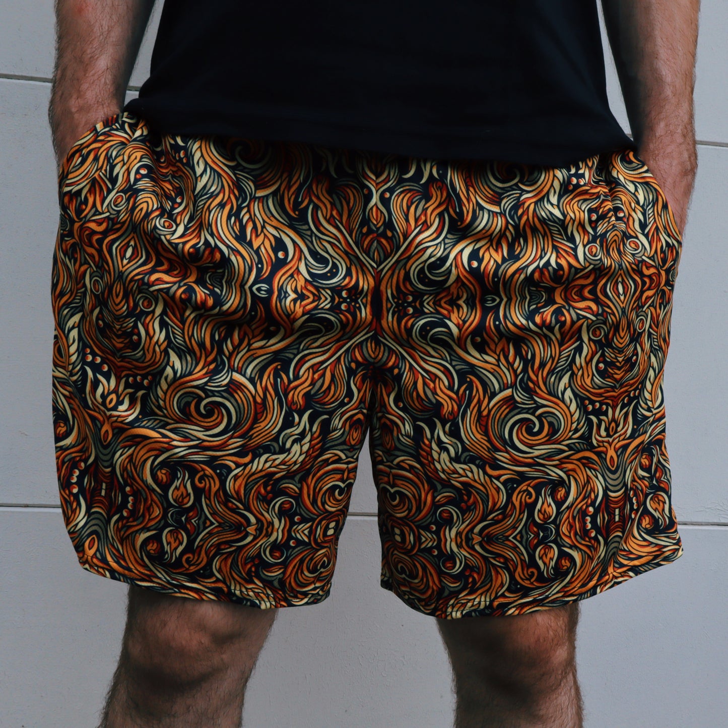 Unisex Mesh Shorts - SACRED FIRE