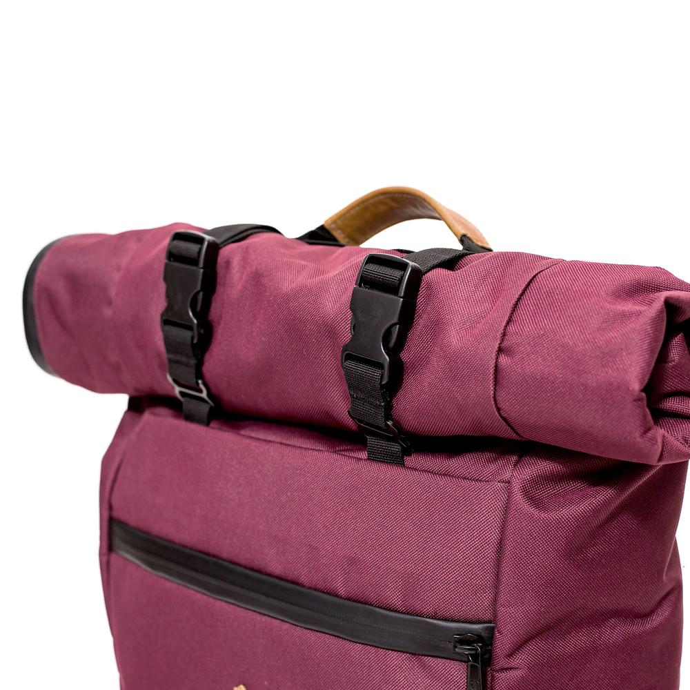 THE SCOUT ROLL TOP BACKPACK - CRIMSON, BACKPACK - Bad Habbots, LLC., High End Goods and Services